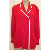 Liz Claiborne Size 10 Red Double-Breasted Blouse