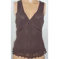 Linea Size 12 Chocolate Brown Party Top