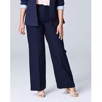 linen mix wide leg trouser regular