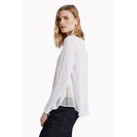 lindy linen lace detail top