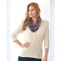 Linen Mix Jersey Top