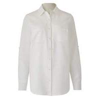 linen mix shirt with roll up sleeves