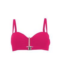 livia pink bandeau swimsuit lavandou tervie