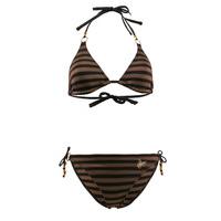 Livia 2 Pieces Black and Brown Triangle Swimsuit Guarita Marino