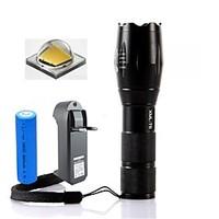 Lights LED Flashlights/Torch LED 2000 Lumens 5 Mode XM-L2 T6 18650 / AAAAdjustable Focus / Waterproof / Rechargeable / Impact Resistant /