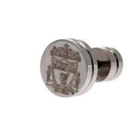 liverpool round crest stud earring single stainless steel