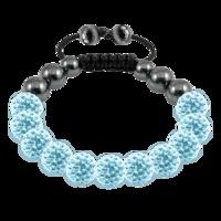 Light Blue Crystal & Magnetite 10mm Bracelet