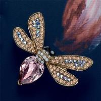 Lilac Crystal Bee Brooch