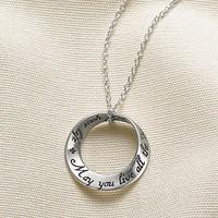 Live All the Days of Your Life Silver Pendant