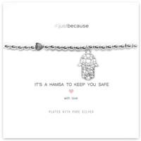 Life Charms Hamsa Silver Charm Bracelet