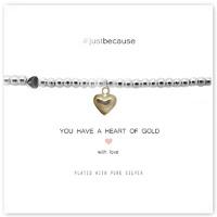 Life Charms Heart Of Gold Bracelet