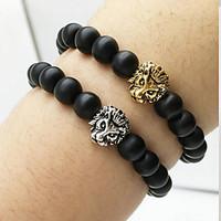 lion head beads agate bracelet charm bracelets daily casual 1pc christ ...