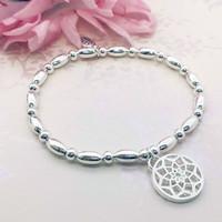 life charms dream catcher silver charm bracelet