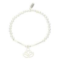 life charms lotus flower silver charm bracelet