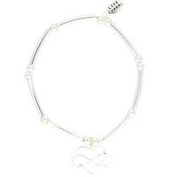 Life Charms Infinity Heart Silver Charm Bracelet