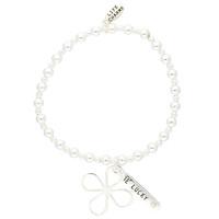 life charms be lucky with 4 leaf clover silver charm bracelet