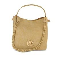 lisa kay beige hero shoulder bag