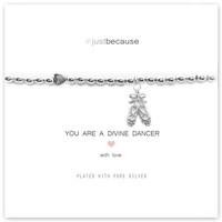 Life Charms You are a Divine Dancer Silver Charm Bracelet