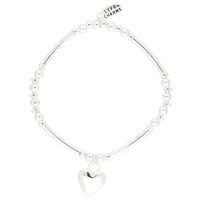 life charms love heart silver charm bracelet