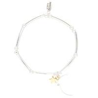 Life Charms Star and Moon Silver Charm Bracelet