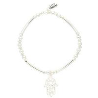 life charms hamsa hand silver charm bracelet