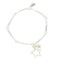 Life Charms Stars Silver Charm Bracelet