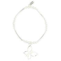 life charms butterfly silver charm bracelet