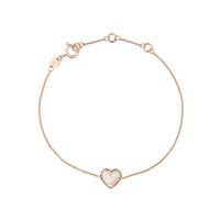 links of london diamond essentials pav heart bracelet rose gold
