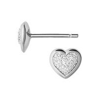 links of london diamond essentials pav heart stud earrings