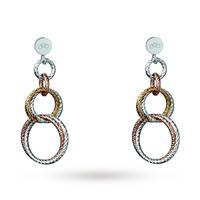 links of london aurora three colour double link earrings