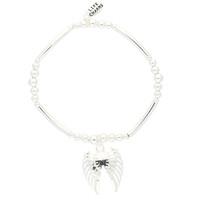 life charms wings silver charm bracelet