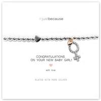 Life Charms Baby Girl Silver Charm Bracelet