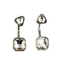 lizzie lee double glass stone earring