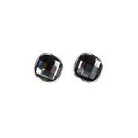 lizzie lee square glass clip earring