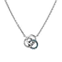 Links of London Treasured Sterling Silver, White And Blue Diamond Necklace 5020.3172
