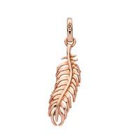 links of london 18ct rose gold vermeil amulet feather charm 50302533