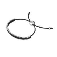 Links of London Silver Black Mini Friendship Bracelet 5010.2714