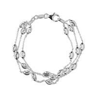 links of london essentials sterling silver beaded three row bracelet 5 ...
