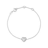 Links Of London Silver Diamond Pave Heart Bracelet 5010.2846
