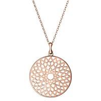 links of london 18ct rose gold vermeil timeless large disc pendant 502 ...