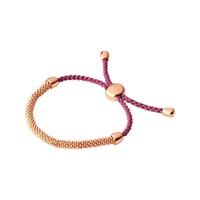 Links of London 18ct Rose Gold Vermeil Effervescence XS Raspberry Cord Bracelet 5010.3150