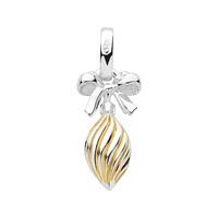 links of london two tone christmas drop bauble charm 50302546