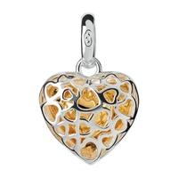 links of london two colour caged heart charm 50302297