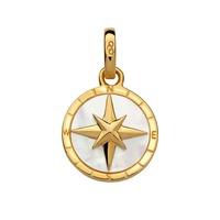 Links of London 18ct Yellow Gold Vermeil Mother of Pearl Compass Charm 5030.2542