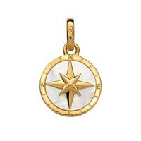 links of london 18ct yellow gold vermeil mother of pearl compass charm ...