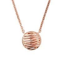 links of london thames 18ct rose gold vermeil disc necklace 50203250