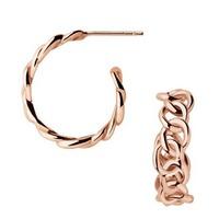 Links of London 18ct Rose Gold Vermeil Signature Mini Hoop Earrings 5040.2402