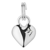 links of london silver mini white sapphire heart 50301895