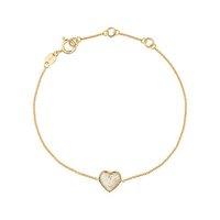 Links of London Diamond Essentials 18ct Yellow Gold Vermeil and Pave Diamond Heart Bracelet