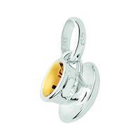Links of London Silver and 18ct Gold Vermeil Tea Cup and Saucer Charm